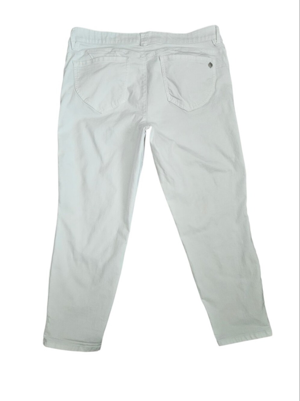 Democracy Ab Solution Womens White Cropped Jeans Sz 16p Stretch Coastal Classic - Picture 4 of 13